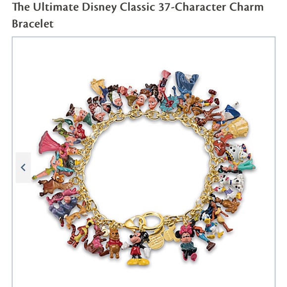 The Ultimate Disney Classic 37-Character Charm Bracelet~ Brand New ~ Never Worn - Picture 1 of 7
